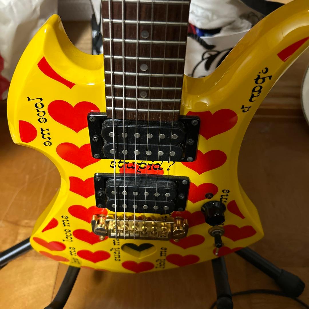 hide イエローハートJr　Burny ミニエレキギター
