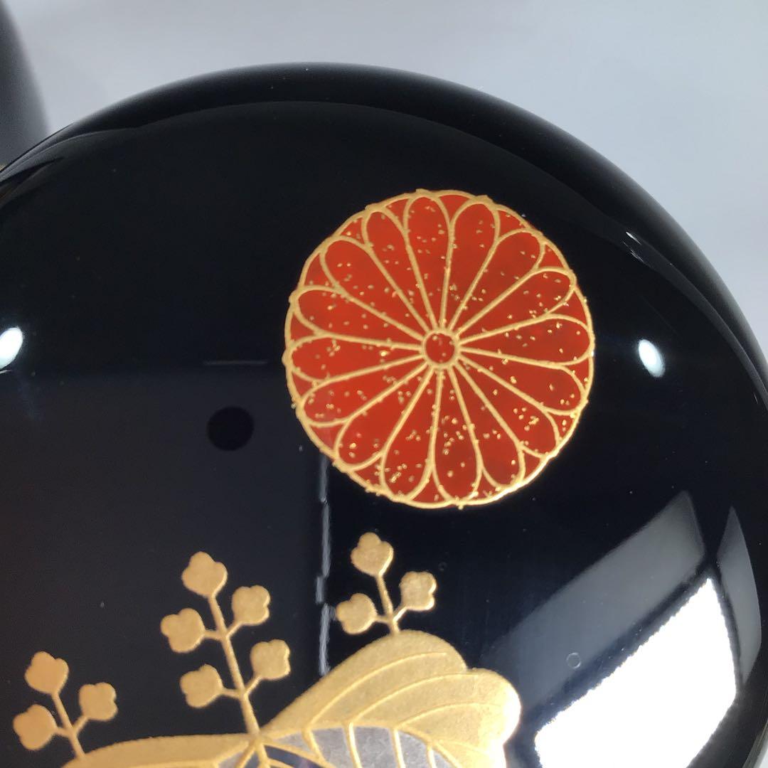 Ｍ９３０　棗　『中川秀甫作』『黒漆塗』『高台寺蒔絵』『中棗』　共箱　茶道具