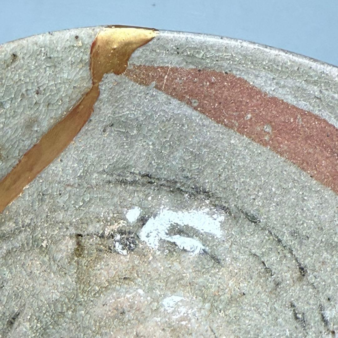 桃山〜江戸期　古唐津　無地唐津　小服茶碗　金継ぎ　発掘　古美術　蒐集家旧蔵品