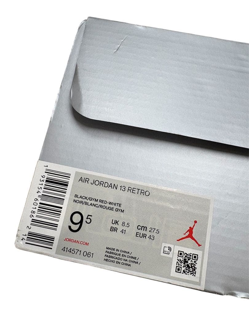シューズ(男性用) NIKE AIR JORDAN 13 \"BLACK/GYM RED\"
