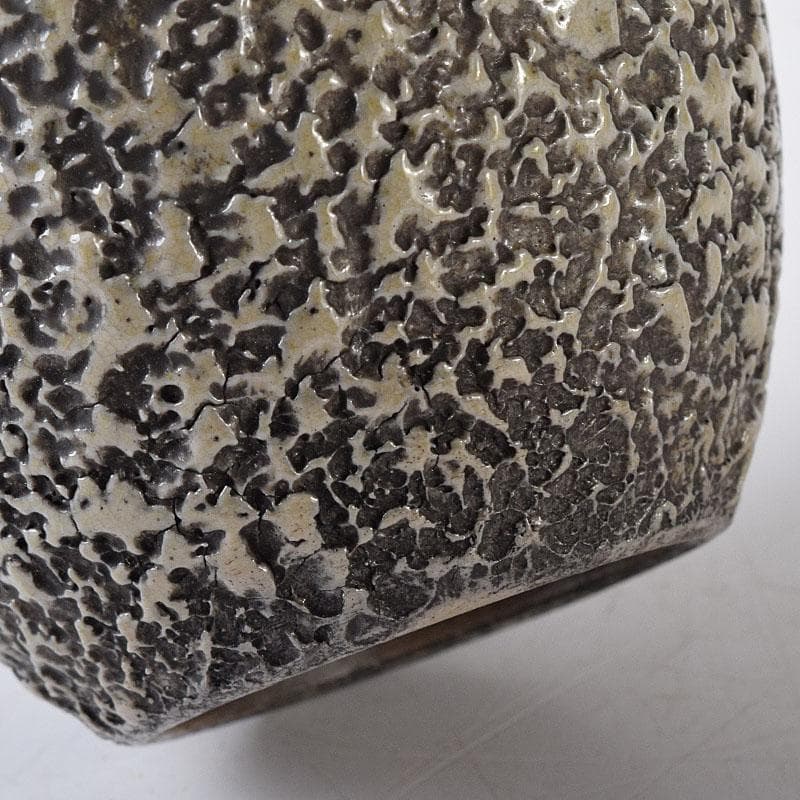 茶道具　備前焼　青備前　森陶岳造　茶壷　共箱　V　R8405