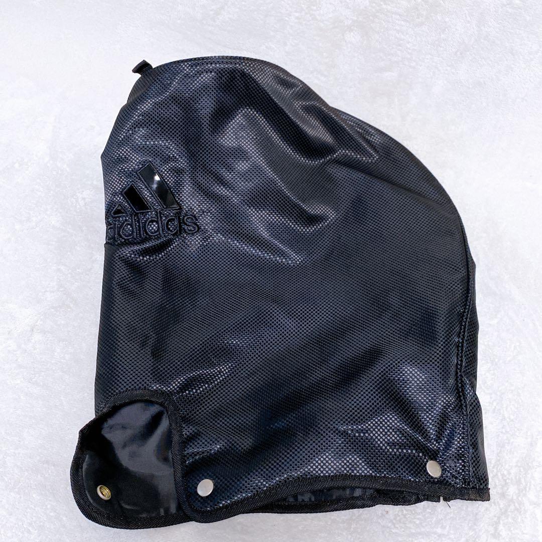 アディダス　キャディバッグ　オールブラック　黒　エナメル　合成皮革　9型　5分割