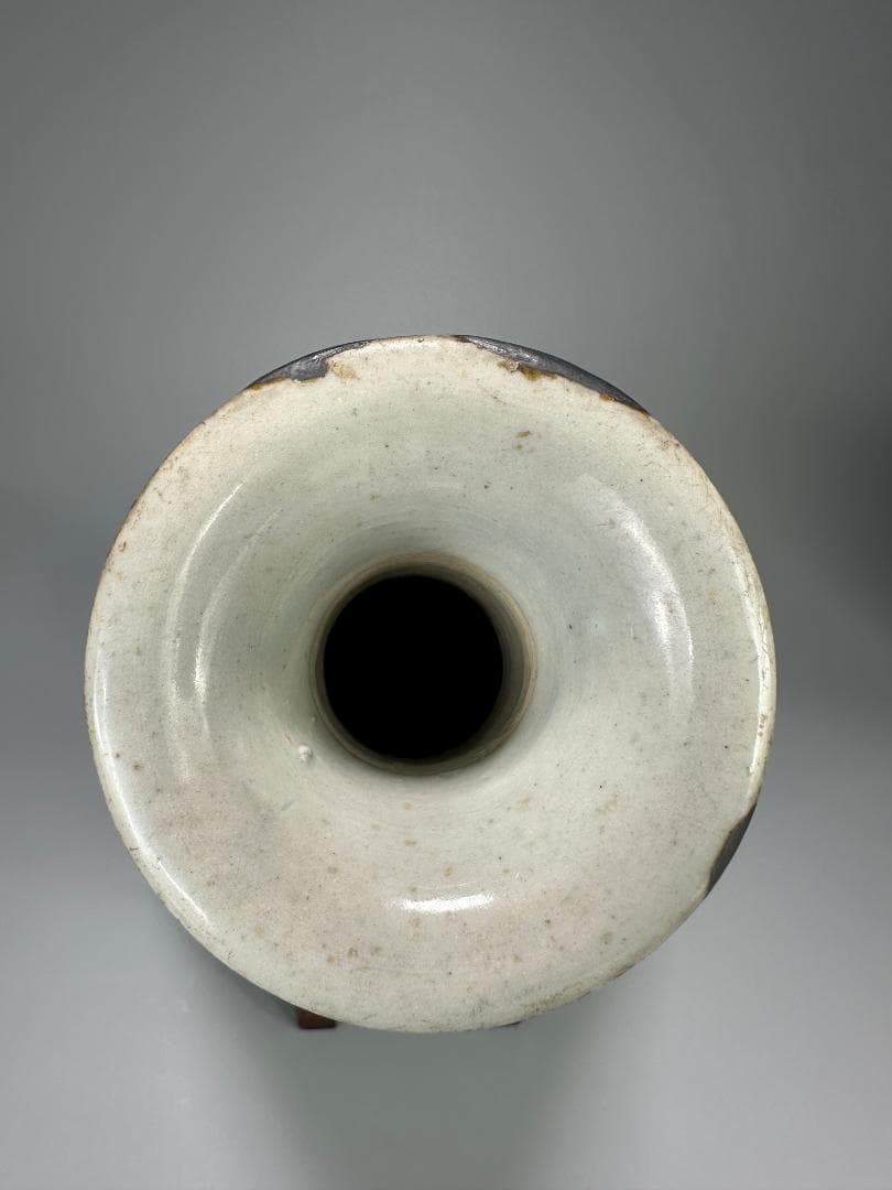 韓国美術　李朝時代　白磁　大徳利　大花瓶　堅手　時代　古物保証　朝鮮古陶磁