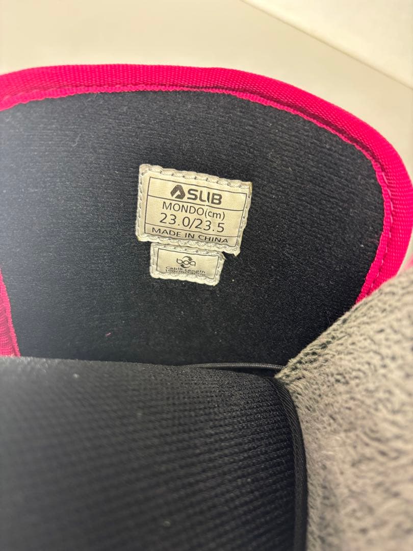 SUB スノーボードブーツ ダブルBOA ブラック ピンク ゼブラ 23.5cm