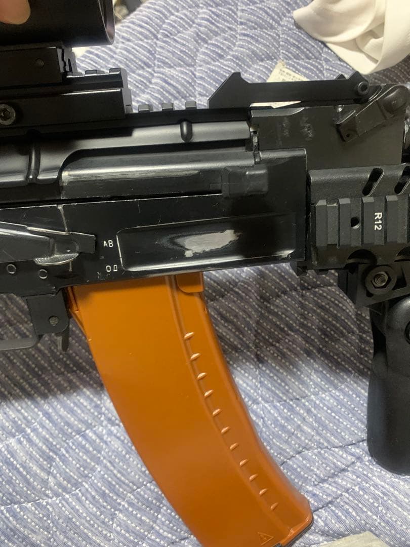 東京マルイ電動ガンAK47外装内部カスタムドットサイト付き PMC装備