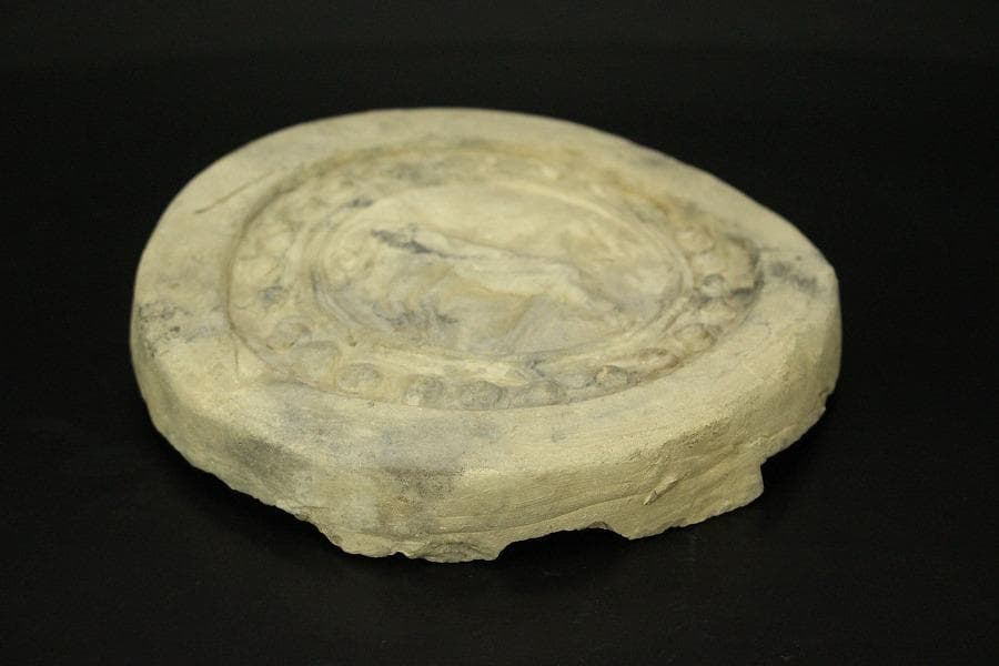 中国美術 古瓦 馬紋 瓦当 漢瓦 φ15.5cm 仏教 時代(LC415)