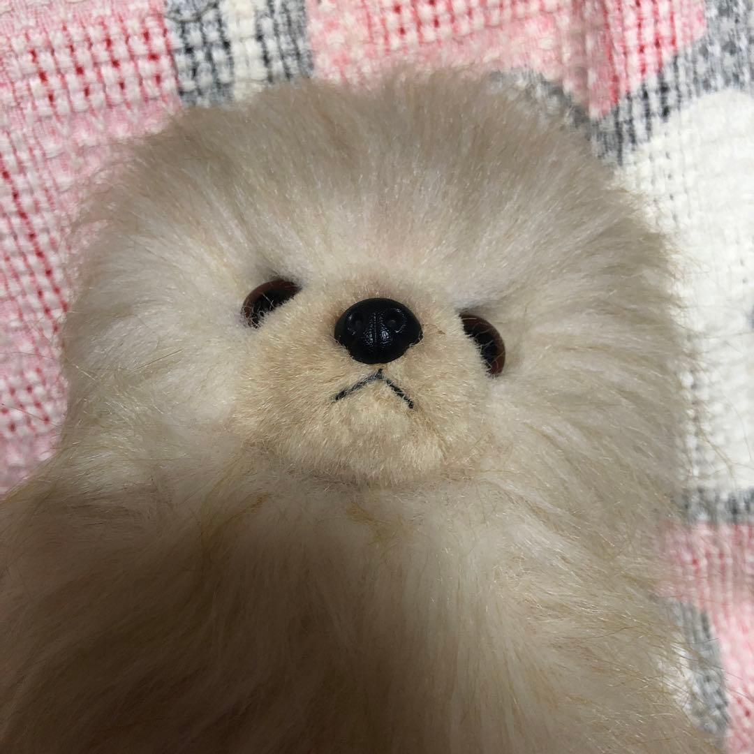 レトロ　ぬいぐるみの三英　ポメラニアン　犬　ぬいぐるみ　中古品
