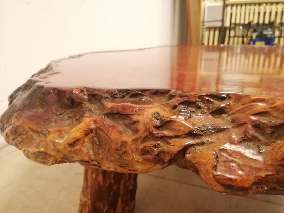 唐木 総花梨無垢 瘤 重厚な座卓