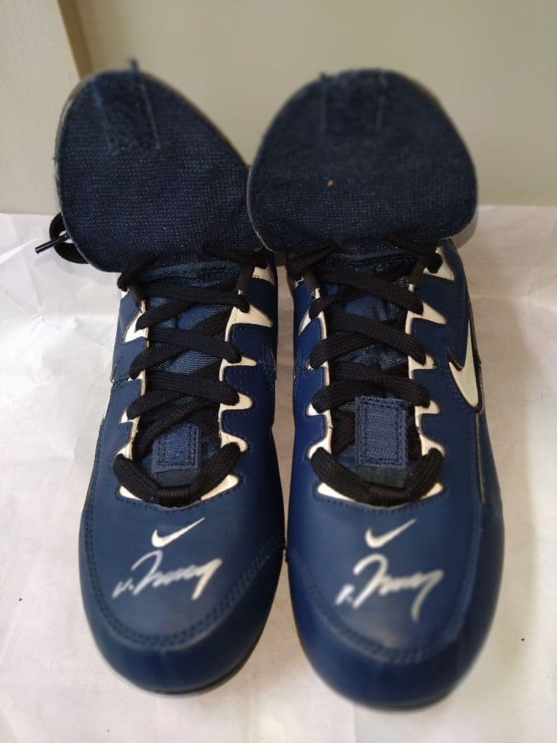 野茂英雄直筆サイン(両足)入りベースボールスパイク未使用11.5(29.5cm)