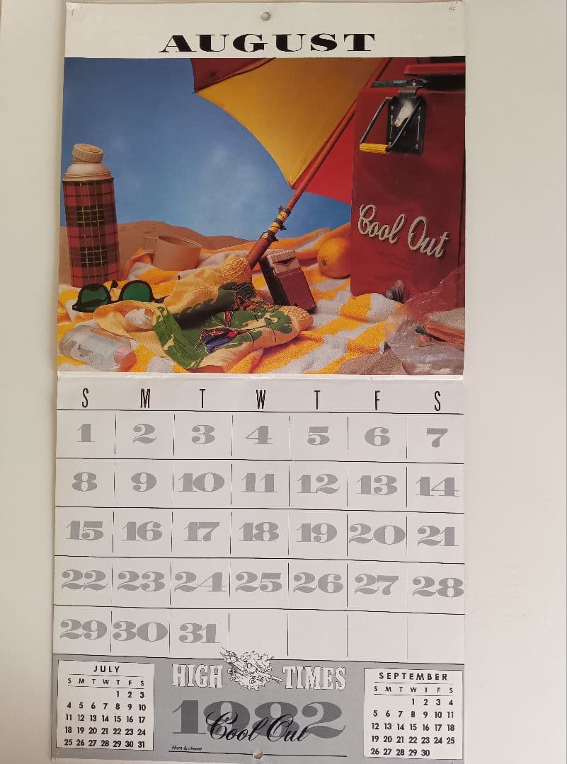 80s/VINTAGE/82年−HIGHT−TIMES/CALENDAR。