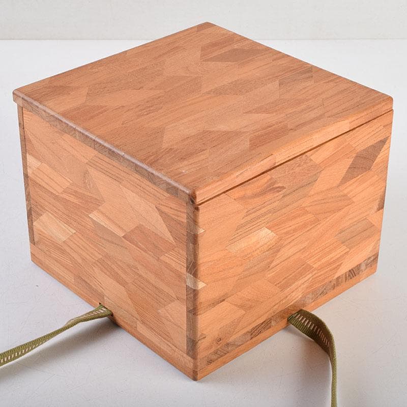 茶道具　絵志野　茶碗　有近作　伝統工芸　箱根寄木細工箱付　M　R9534