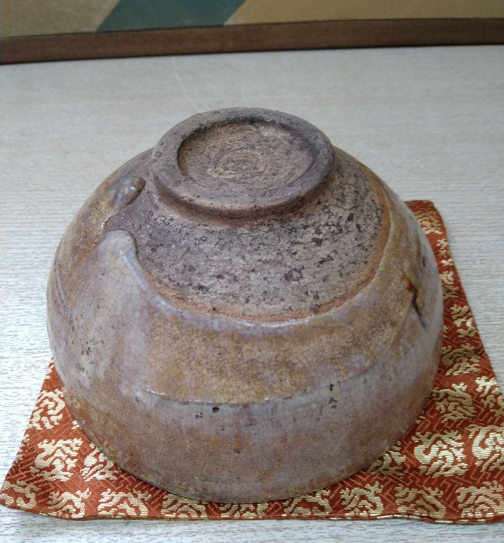 李朝会寧斑釉線刻茶碗 r5冬31