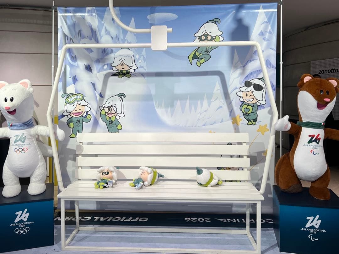 ミラノオリンピック　公式ショップ　キーリング付マスコット　「ティナのお友達」