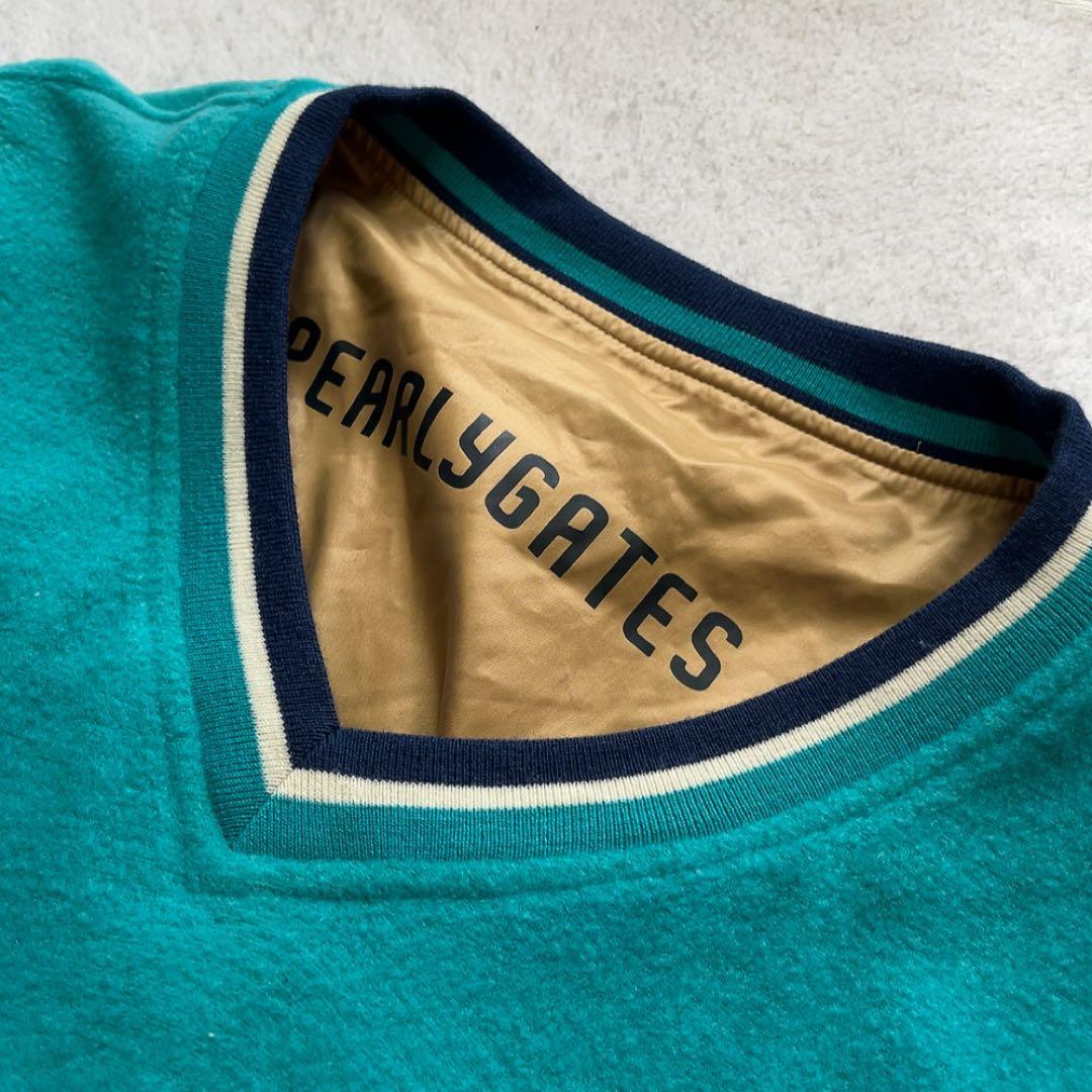 美品　パーリーゲイツ　リバーシブル　スニード　ゴールド　キャメル　フリース XL