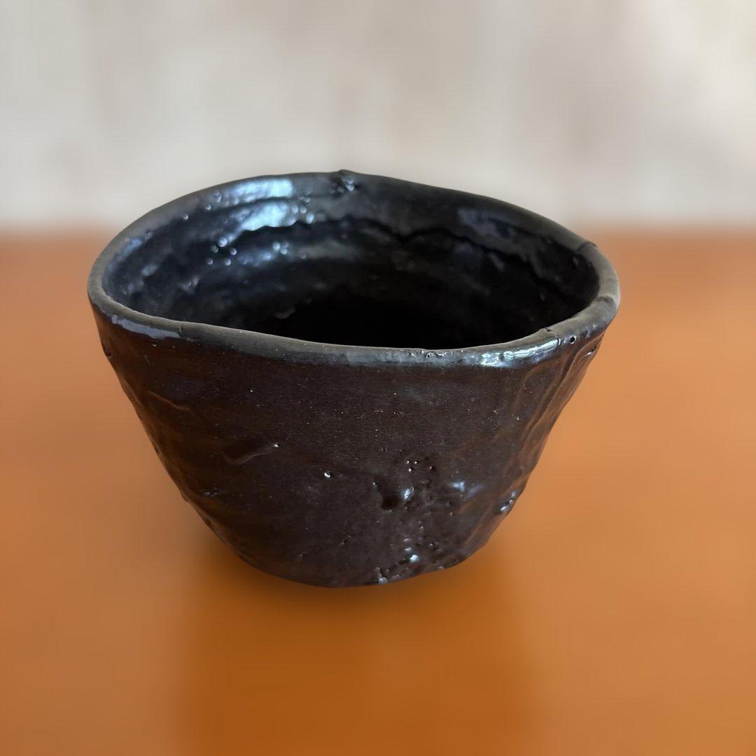 内田鋼一氏作品 黒色抹茶碗