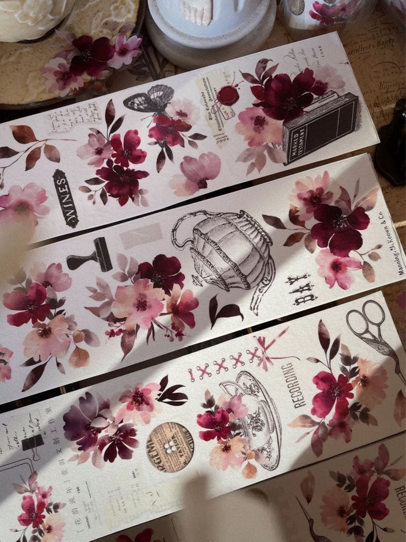 ⭐️SALE⭐️ 壹洱原创《花韵流年》海外マスキングテープ　マステ 【2156】