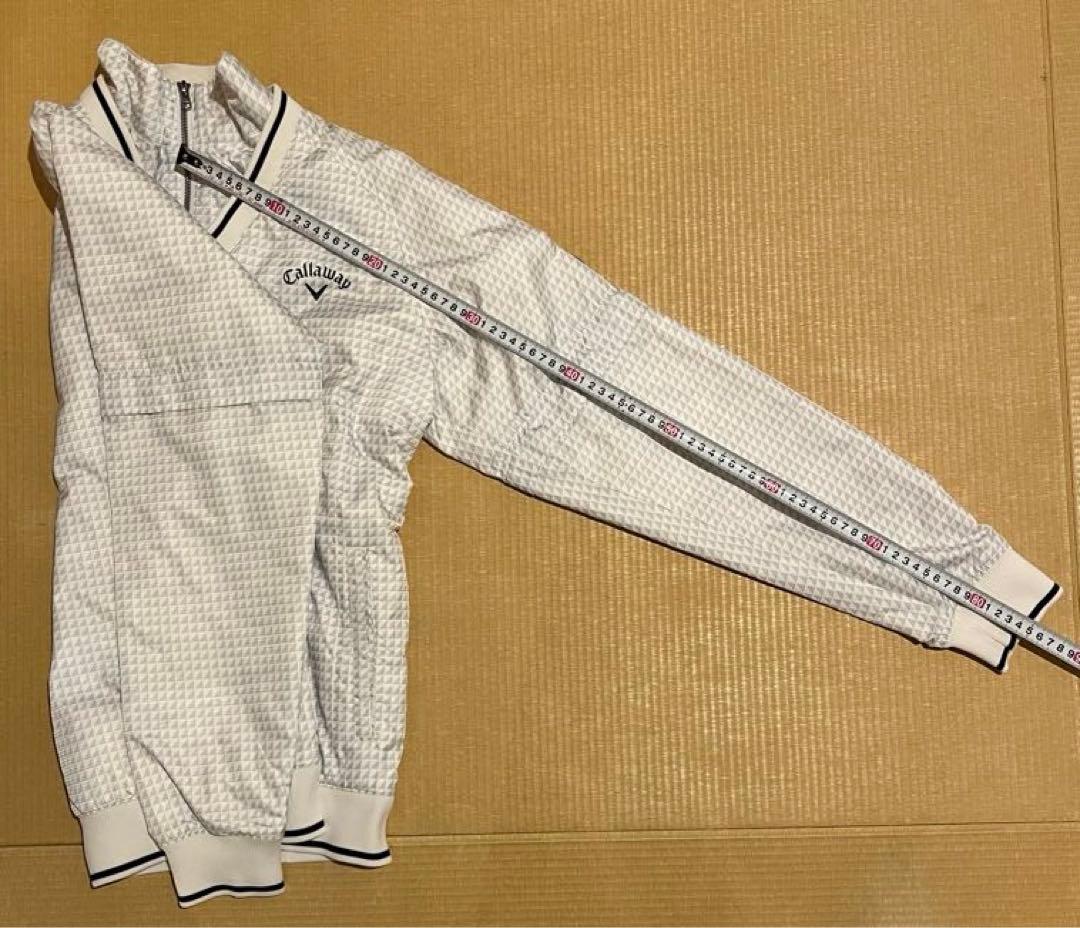 キャロウェイ 4WAY スニード ワッペン ホワイト×グレー プルオーバー L