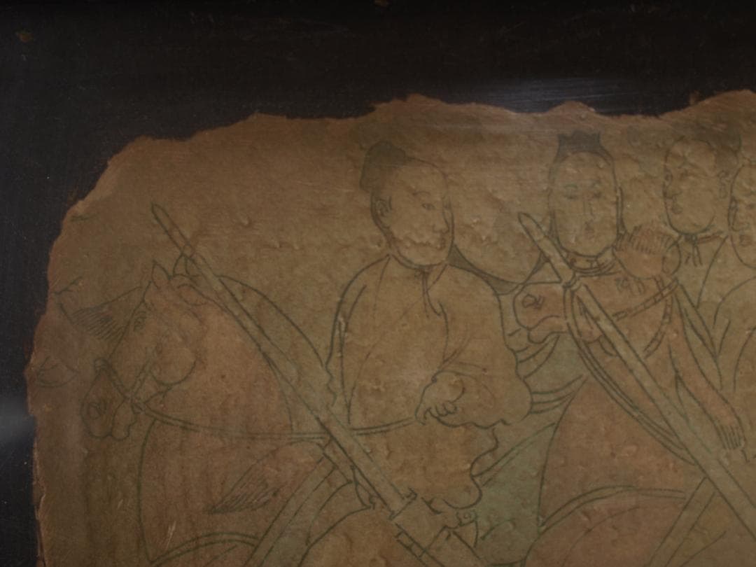 中国の壁画　戦時のもの　人物図　貴重品 古美術 AK1824A1-4