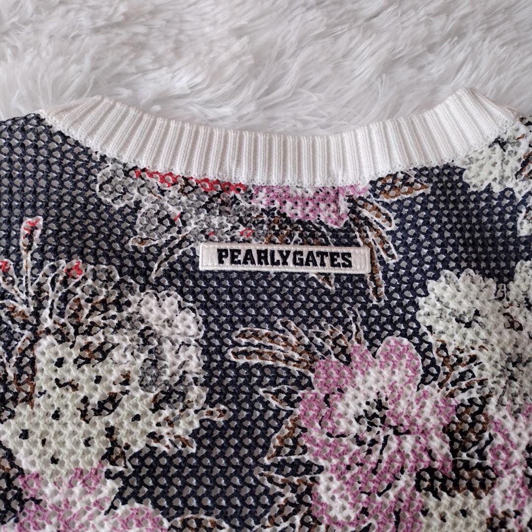 【完売品】パーリーゲイツ LIBERTY プリント Vネック ニットベスト 花柄