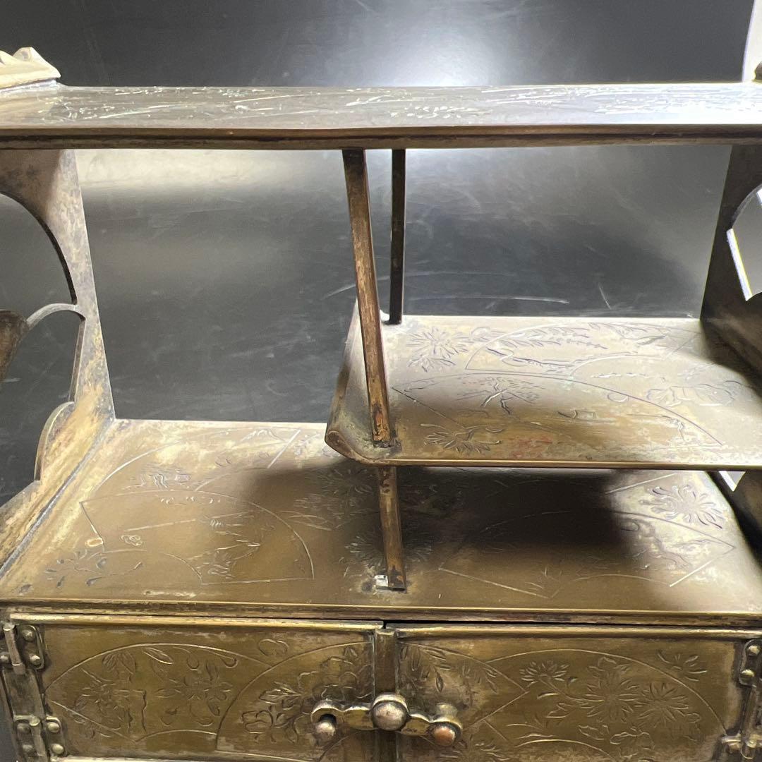 時代　金工　小引き出し　1012g/高さ13.8㎝　東Y7-0718⭐︎1Fトニオ