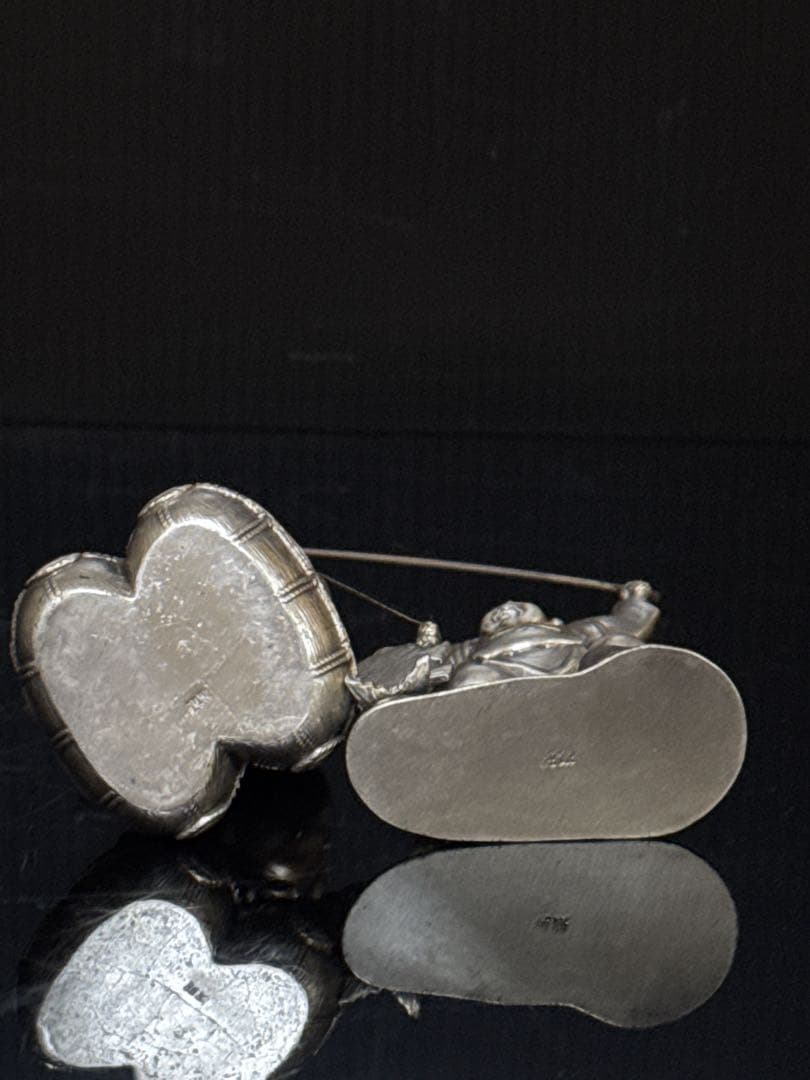 約153g 純銀 銀製 銀無垢 恵比寿大黒 置物