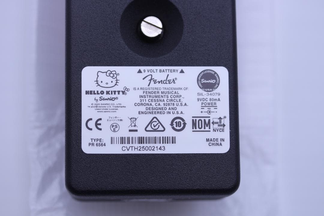 Fender Hello Kitty Fuzz エフェクター 黒 キティ★