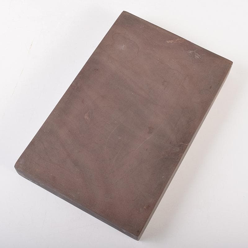 中国　書道具　端渓硯　唐木箱付　M　R7555