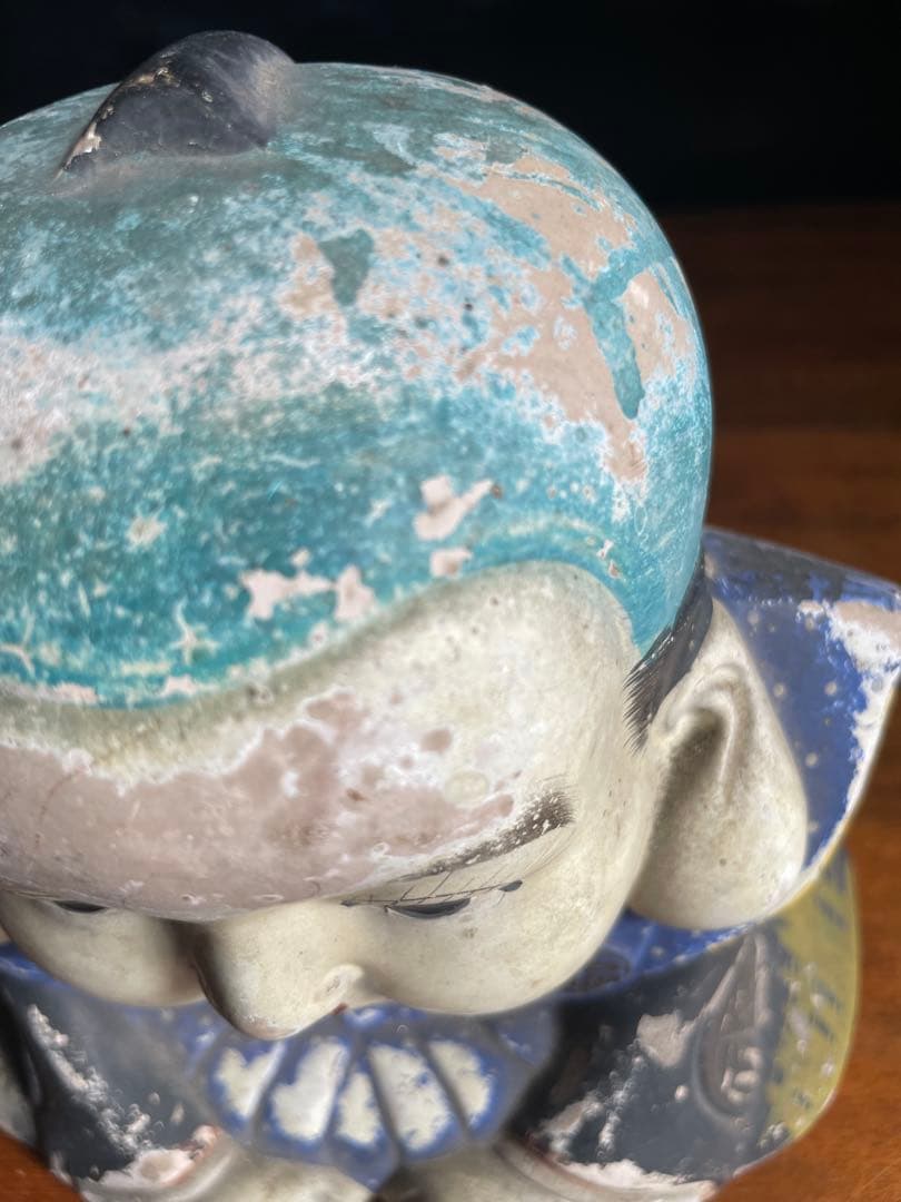 ヴィンテージ 骨董 福助 福助人形 陶器 置物 古物 商売繁盛