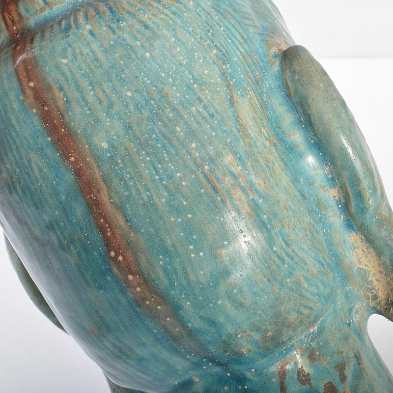 中国　三彩　仏頭　置物　C　6268