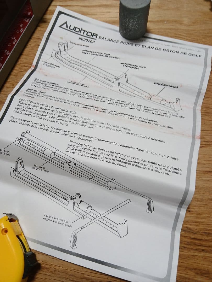 Golf-Mechanix　 簡単　 バランス＆重量測定器