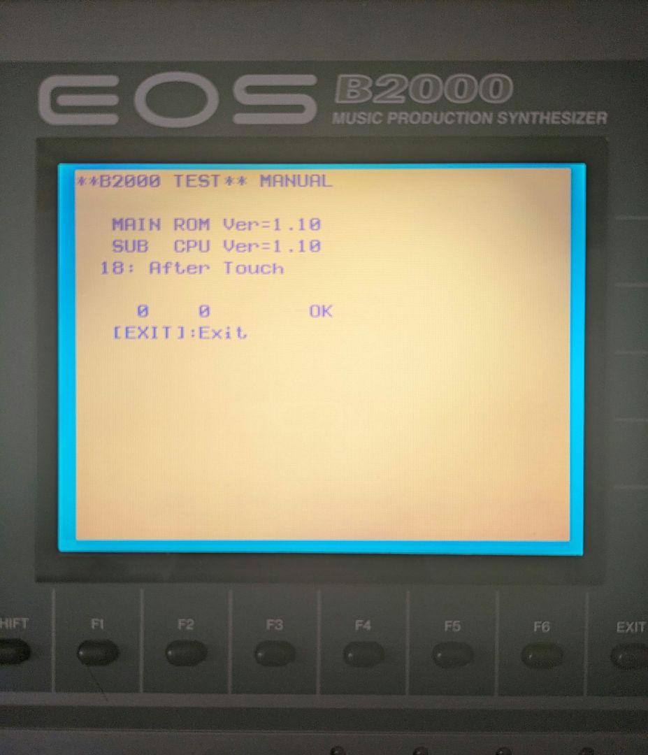 ヤマハ　シンセサイザー　EOS B2000　テストモード基本動作確認