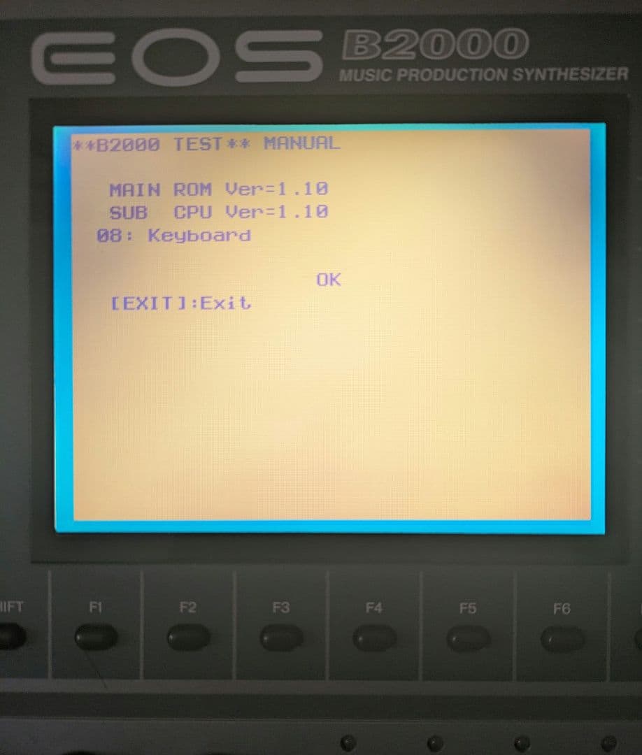ヤマハ　シンセサイザー　EOS B2000　テストモード基本動作確認