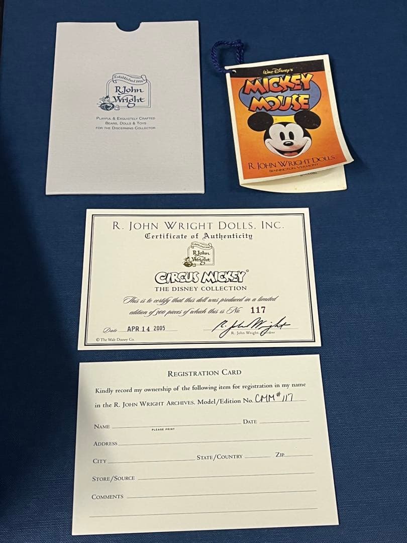 ミッキーマウス ぬいぐるみ 本体　ジョンライト　サーカーズ