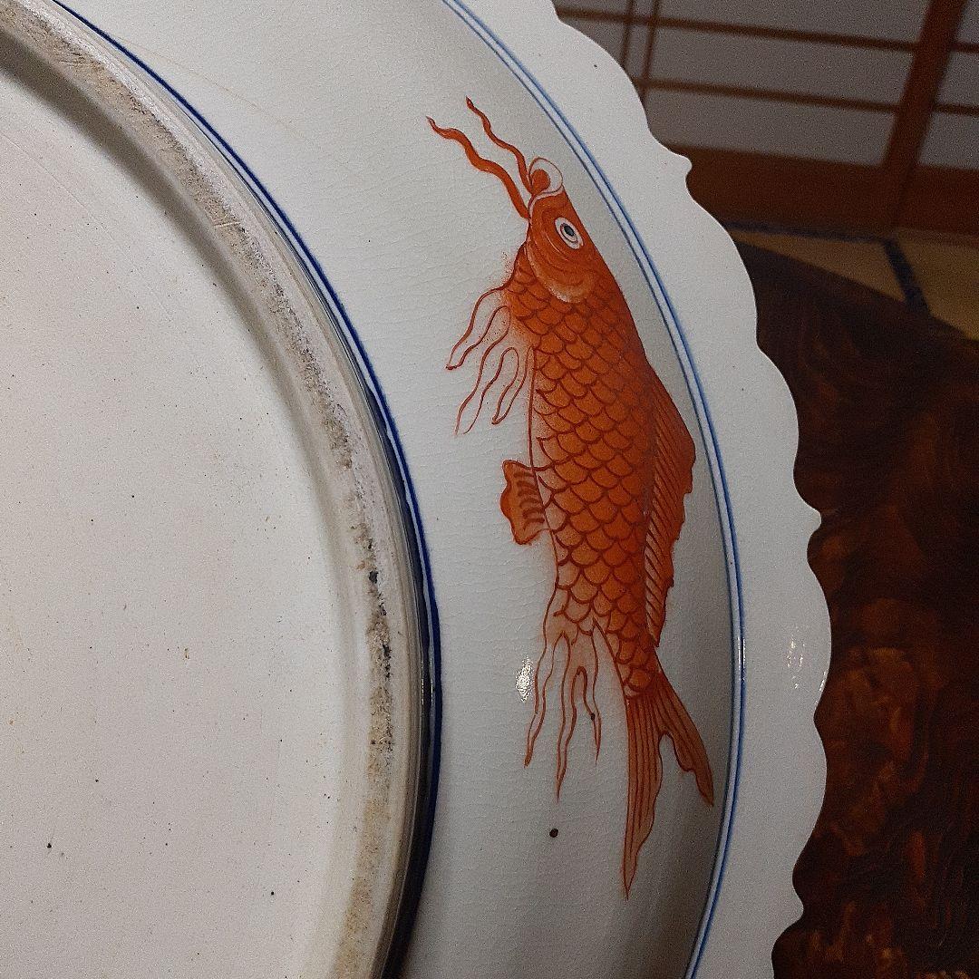 中国大明嘉靖年製魚藻文大皿