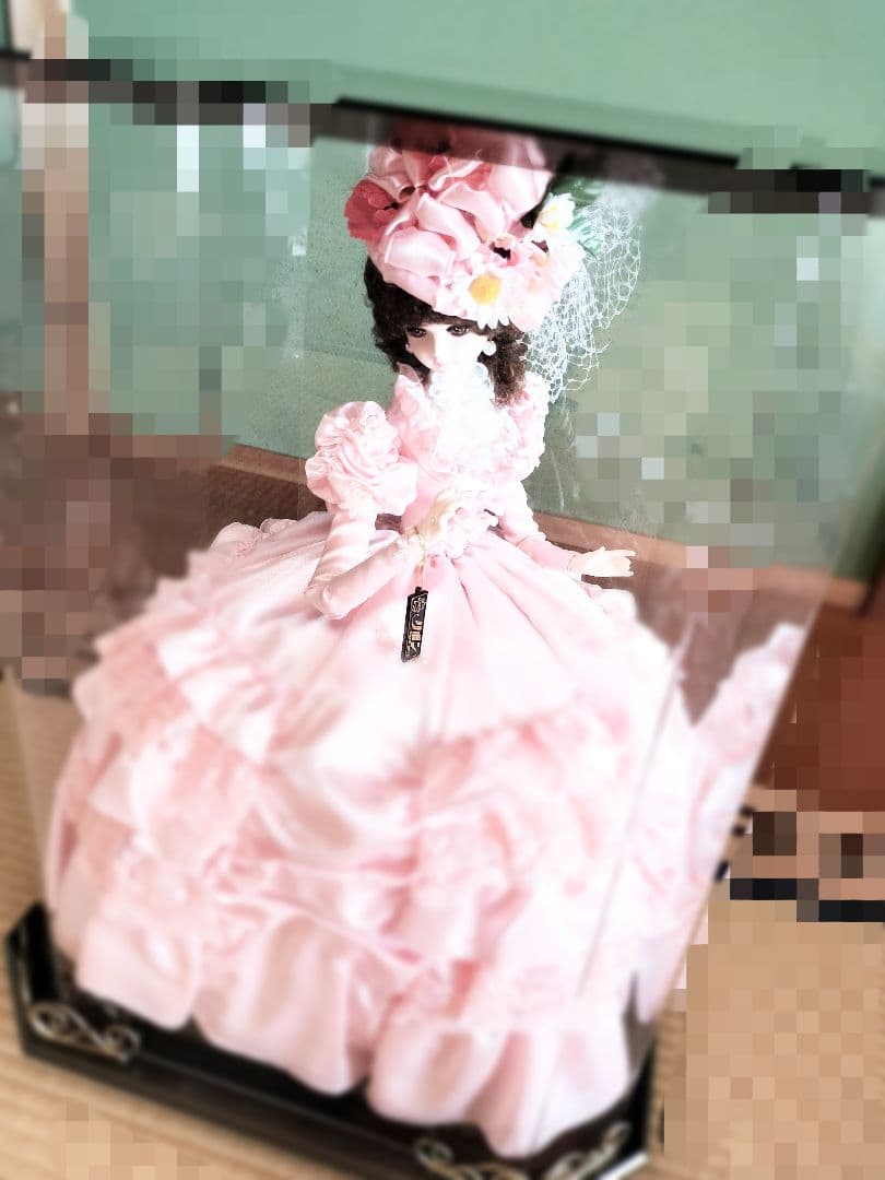 フランス人形　スキヨ人形　SUKIYO DOLLS　リボン　　昭和レトロ　ドレス