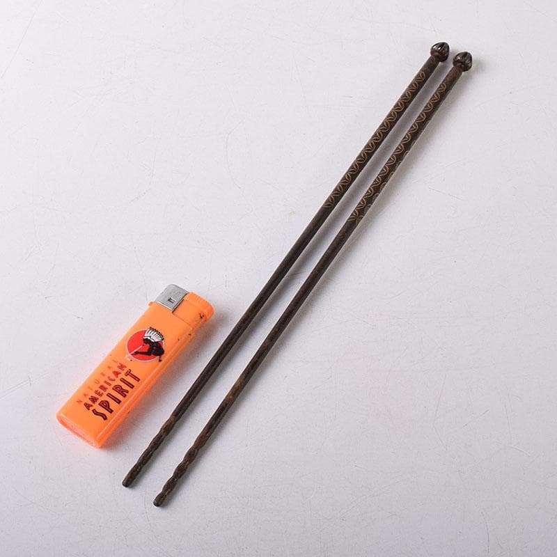 茶道具　大西浄寿造　鉄製　七宝象眼火箸　共箱　V　7856