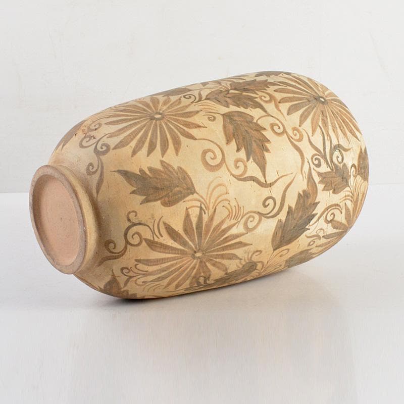 中国　磁州窯白磁　鉄絵花卉文瓶　M　6321C