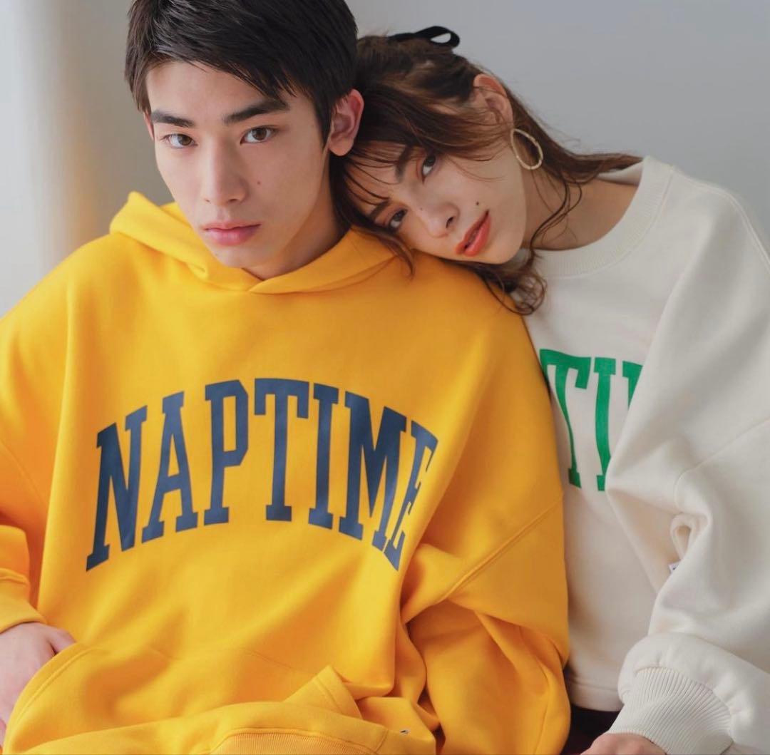 ナップタイム　naptime. Nissy パーカー　イエロー　ピンク