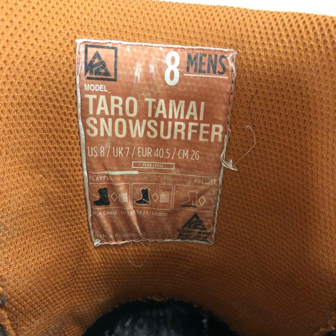 K2 TT taro tamai スノーボードブーツ 26cm boa パウダー