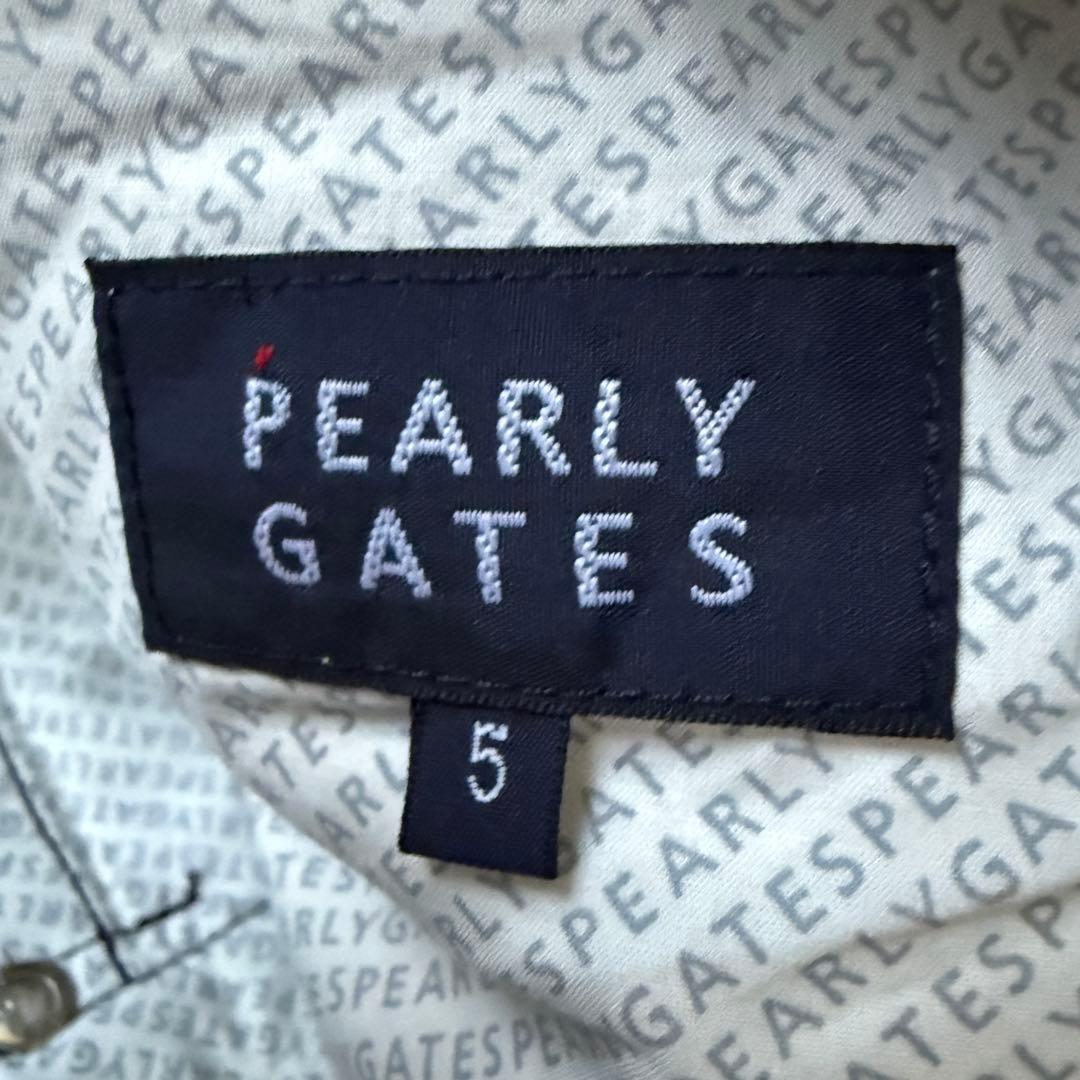 パーリーゲイツ　パンツ　総柄　L〜XL相当　紺　ネイビー　白　コットン素材　5