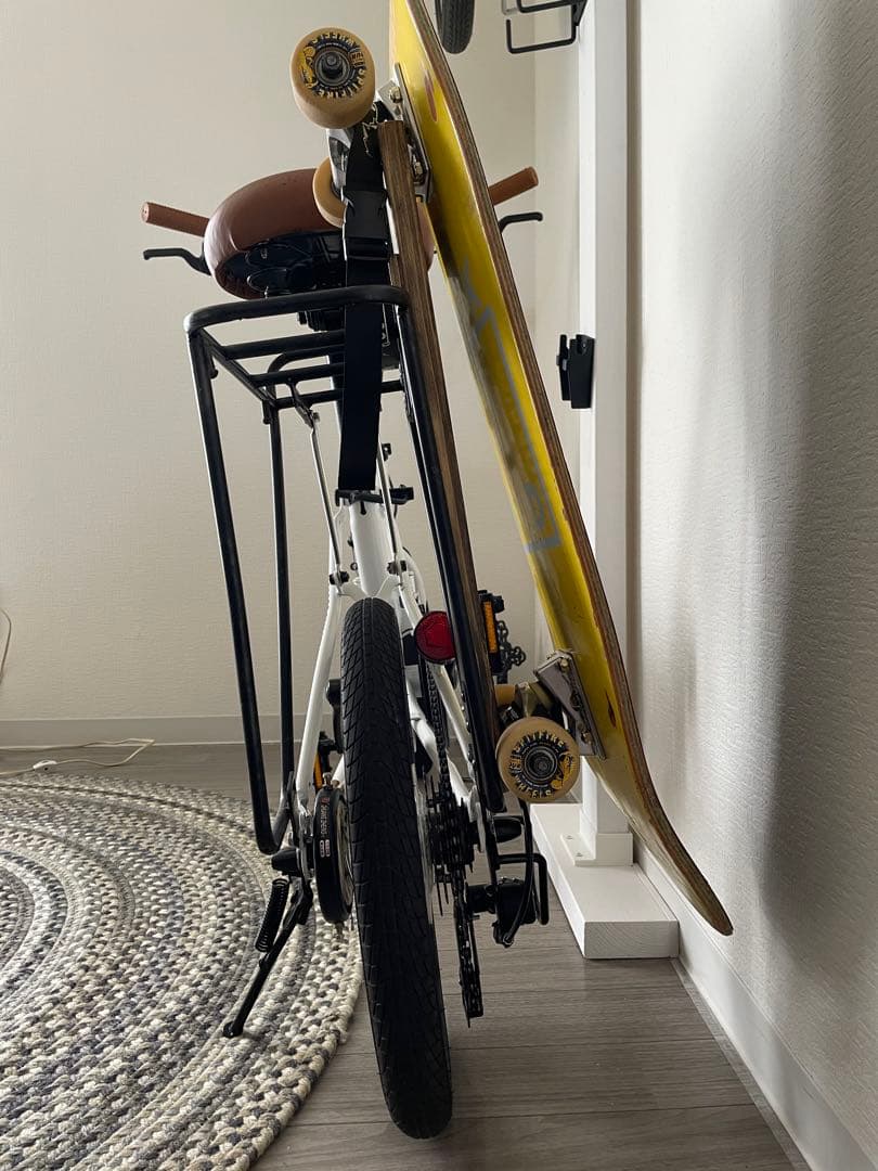 送料込み! 折りたたみ自転車　16インチ　6段ギア 【スケボー搭載可能】DIY