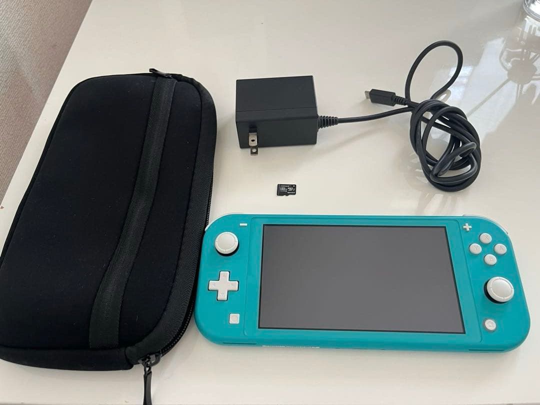 Nintendo Switch Liteターコイズ 充電器SDカードケース付き