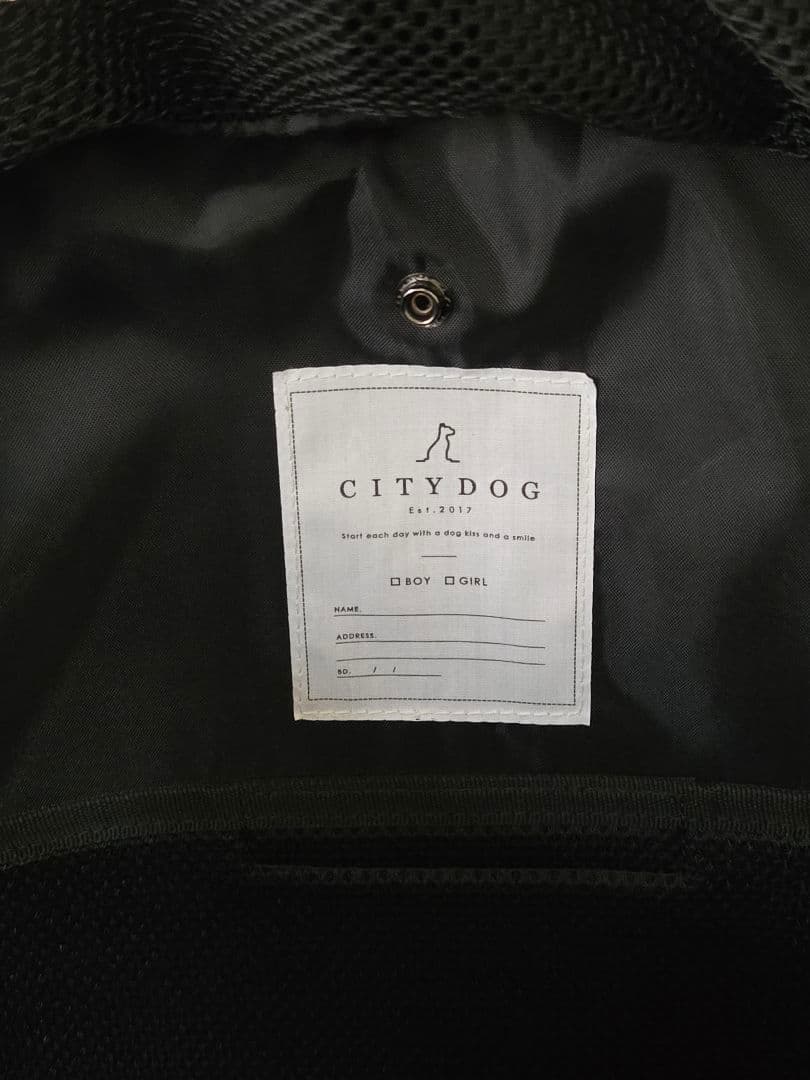 citydog　Ｍサイズ　 ネオプレーンバックパックキャリー　黒色