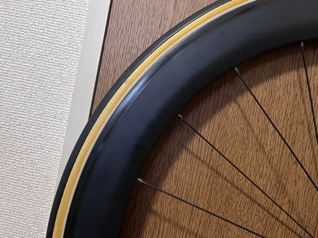 ノーブランド カーボンホイール チューブラー シマノ11s タイヤ付き