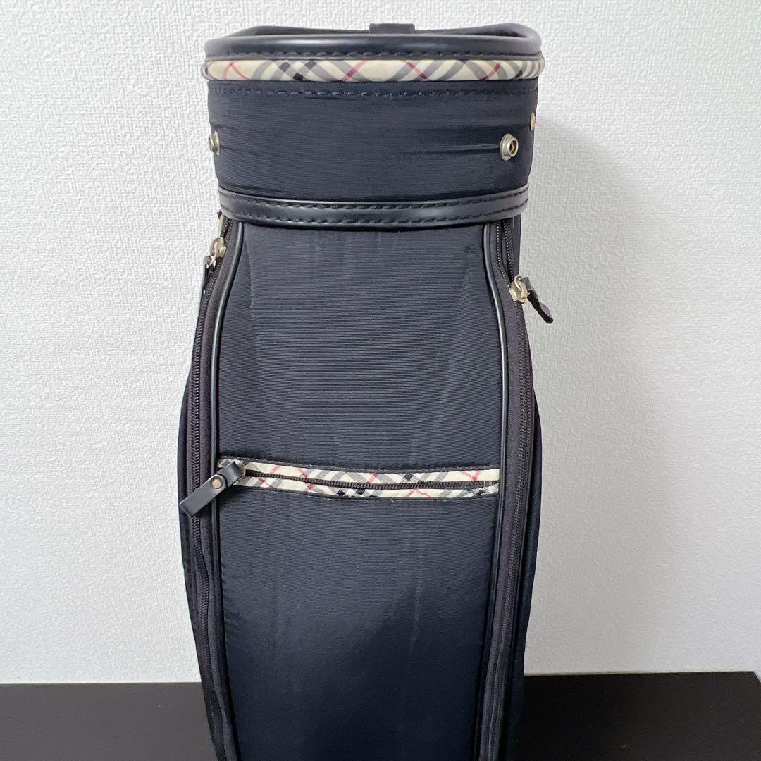 バーバリーゴルフキャディバッグ 6分割 ノバチェック ブラック BURBERRY