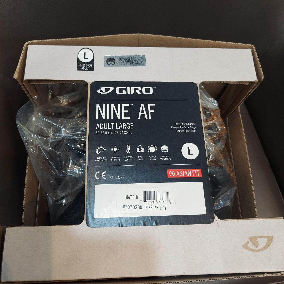 GIRO スノーヘルメット NINE AF マットブラック L バック付き
