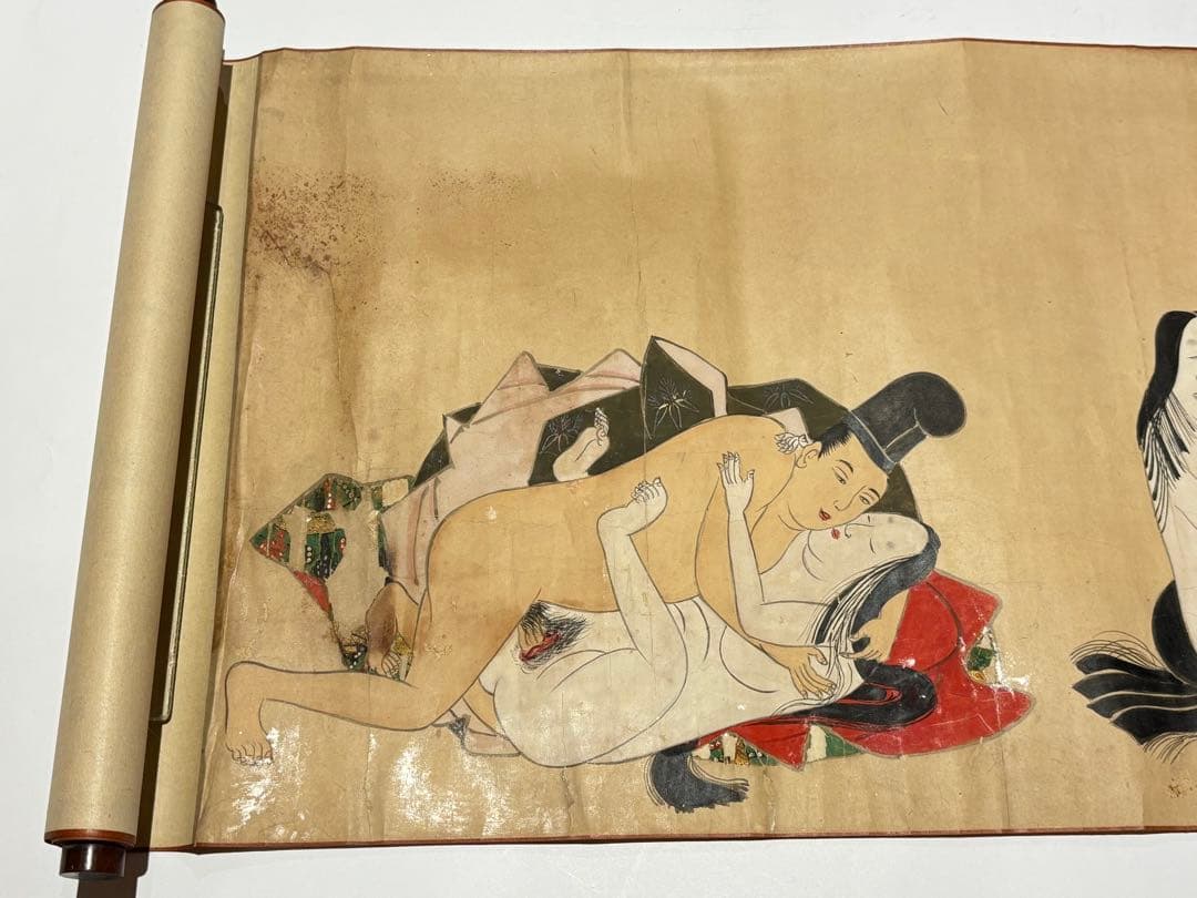 「慶長期風俗画」江戸時代初期〜中期頃筆極彩色春画巻 12図1巻|艶本 浮世絵和本