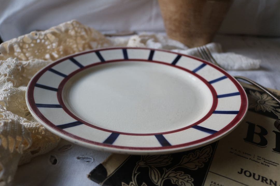 Creil montereau プレート　バスク　フランス　アンティーク　バスク