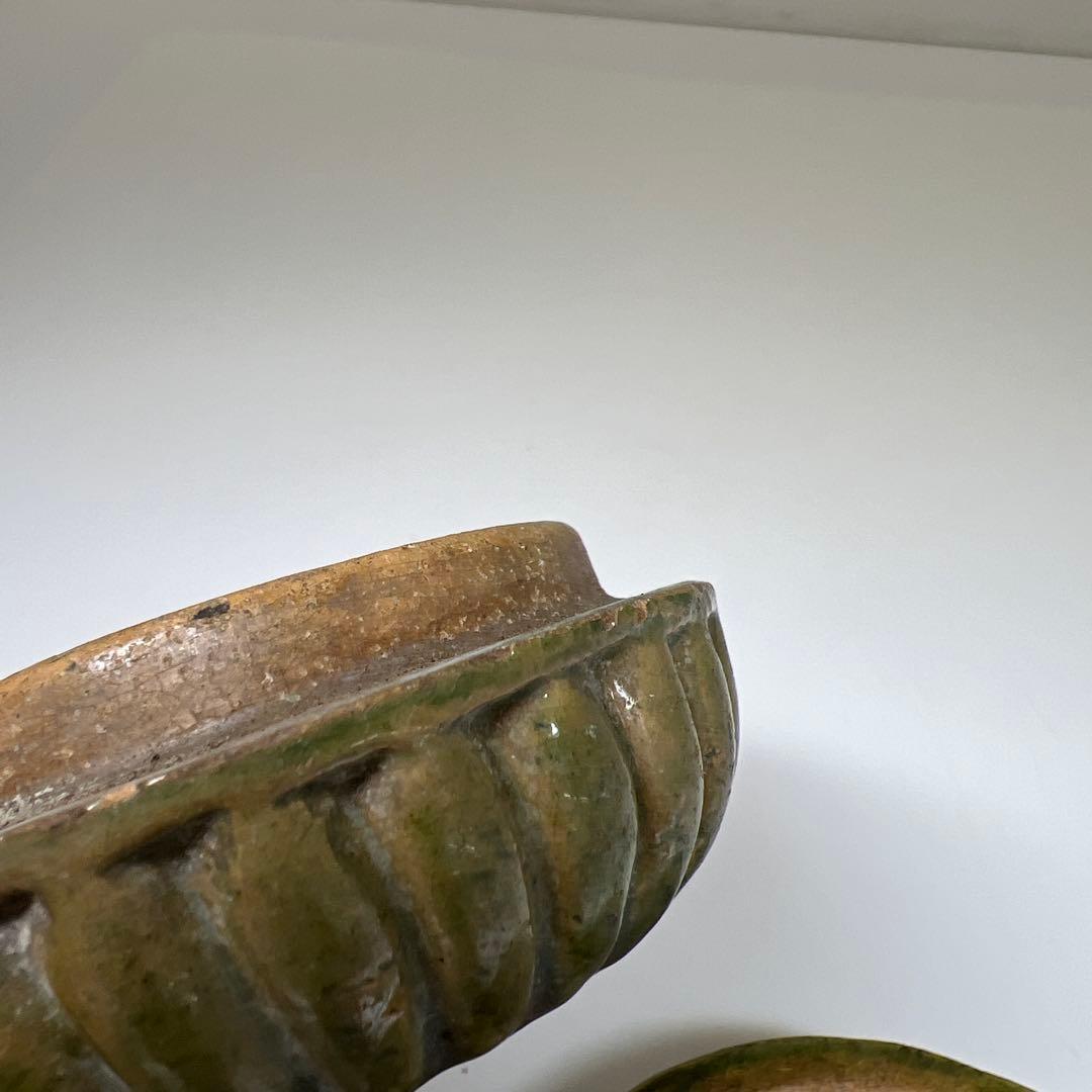 江戸期　源内焼　カニ香合　幅約7㎝　東Y7-0507⭐︎2F