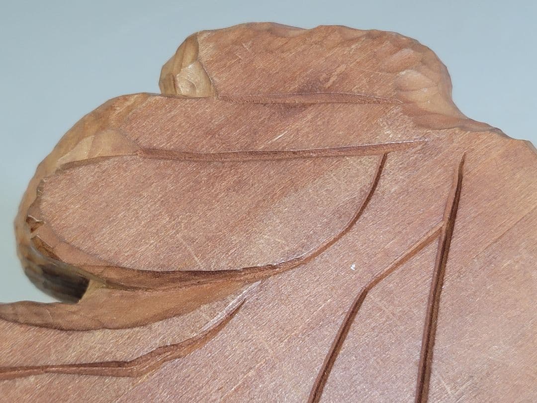 DT539 眠り猫 木彫 置物